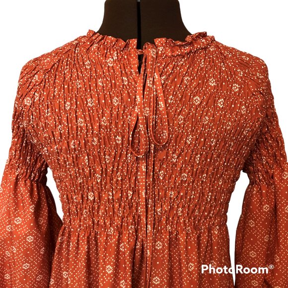 Cottagecore Print Smocked Maxi Dress - Picture 5 of 8